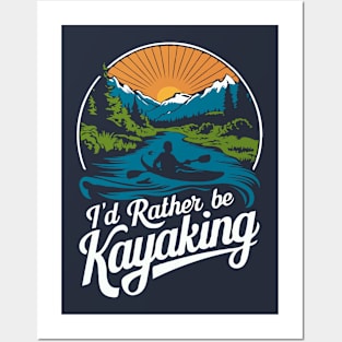 I'd rather be kayaking. Retro Posters and Art